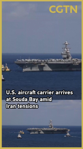 U_S__Aircraft_Carrier_Docks_in_Crete_Amid_Rising_Iran_Tensions video poster