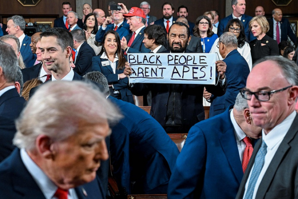 U_S__Lawmaker_Ejected_During_Trump_s_2026_Address_Over_Protest_Sign