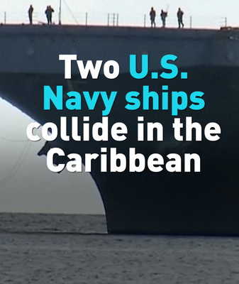 U_S__Navy_Ships_Collide_in_Caribbean__Two_Injured_in_Training_Mission video poster