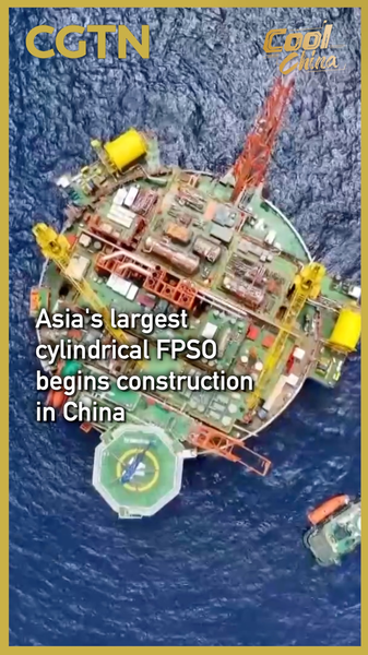 China_Launches_Asia_s_Largest_Cylindrical_FPSO_for_Deepwater_Oil_Extraction video poster