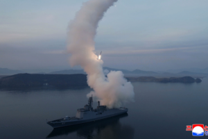 DPRK_Conducts_Strategic_Cruise_Missile_Test_Amid_Naval_Drills