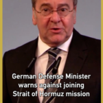German_Defense_Minister_Cautions_Against_Hormuz_Mission_Involvement video poster