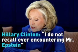 Hillary_Clinton_Denies_Ever_Meeting_Jeffrey_Epstein_in_Congressional_Testimony video poster