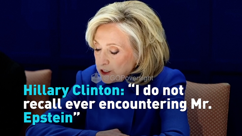 Hillary_Clinton_Denies_Ever_Meeting_Jeffrey_Epstein_in_Congressional_Testimony video poster