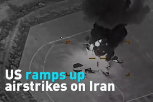 US_Intensifies_Airstrikes_Near_Strait_of_Hormuz_Amid_Rising_Tensions_with_Iran video poster
