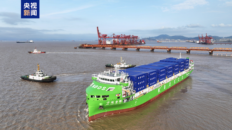 6TL3UXGOCDCNP0VN4YTX - Khabar Asia China Launches World’s Largest Electric Container Ship in Green Shipping Milestone