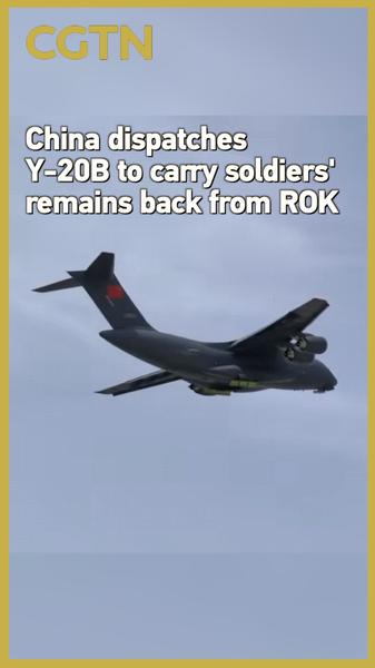 China_Repatriates_Fallen_Soldiers_from_ROK_with_Y_20B__J_20_Escort video poster