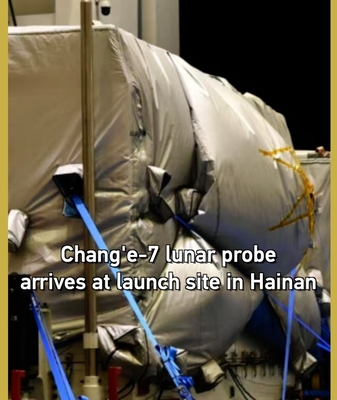 China_s_Chang_e_7_Lunar_Probe_Arrives_at_Hainan_Launch_Site_for_2026_Mission video poster
