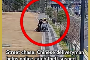 Deliveryman_Aids_Police_in_Dramatic_Yancheng_Street_Chase video poster