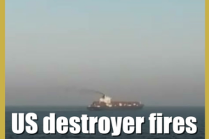 US_Destroyer_Engages_Iranian_Flagged_Cargo_Ship_in_Gulf_of_Oman_Tensions video poster
